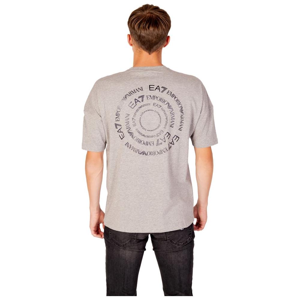 EA7 Emporio Armani Gray Cotton T-Shirt EA7 Emporio Armani Gray