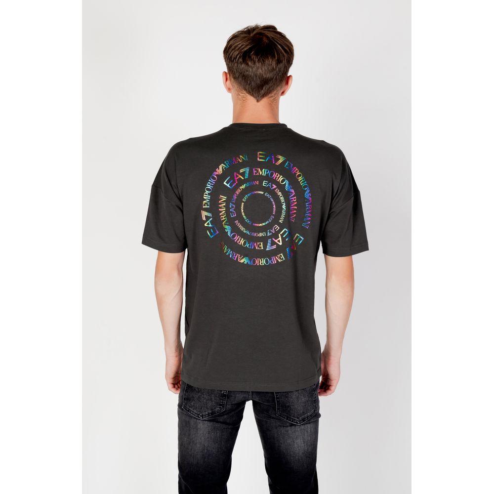 EA7 Emporio Armani Gray Cotton T-Shirt EA7 Emporio Armani Light Gray