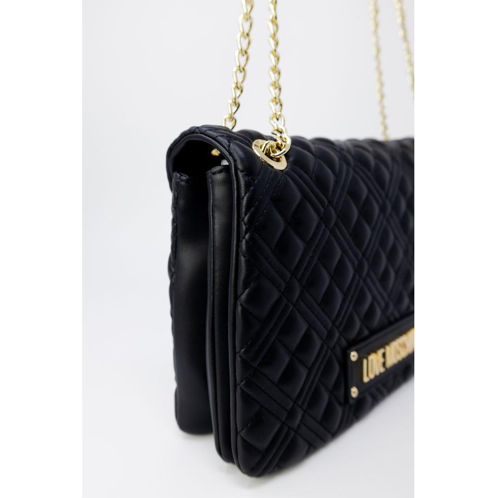 Love Moschino Gold Polyethylene Handbag Love Moschino Lavender