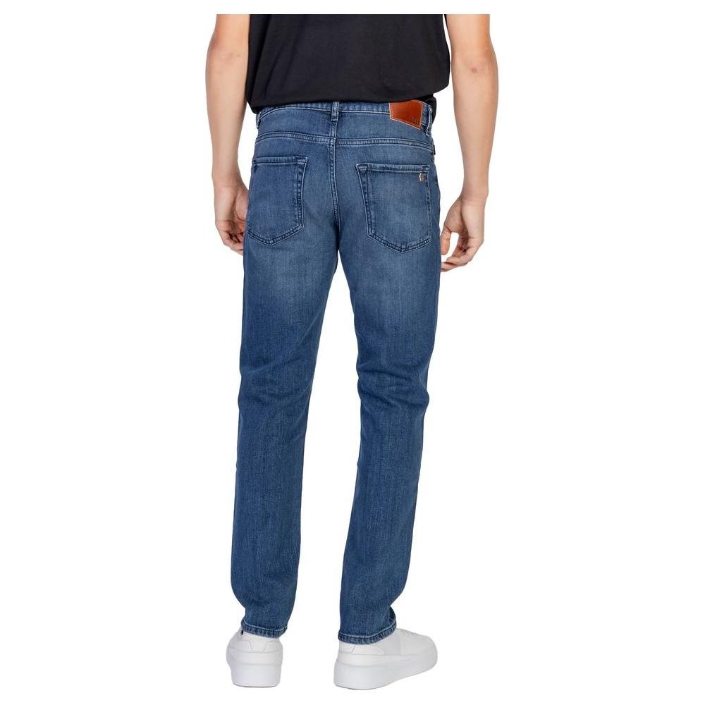 Hugo Boss Blue Cotton Jeans & Pant Hugo Boss Dark Slate Gray
