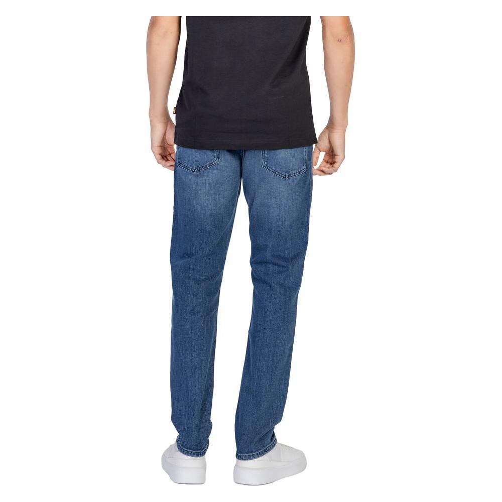 Hugo Boss Blue Cotton Jeans & Pant Hugo Boss Dark Slate Gray