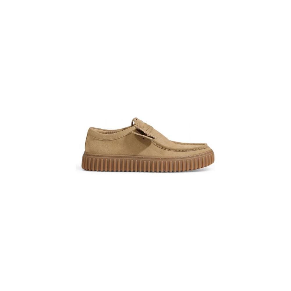 Clarks Beige Suede Leather Casual Clarks Dim Gray