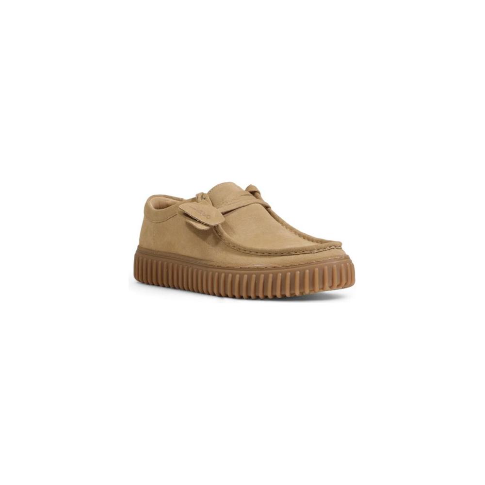 Clarks Beige Suede Leather Casual Clarks Dim Gray