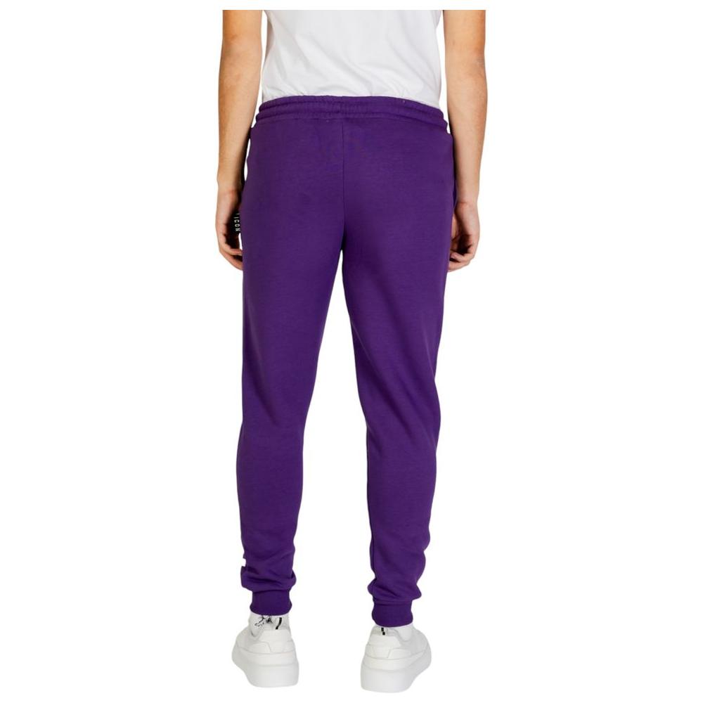 Icon Purple Cotton Jeans & Pant Icon Light Gray