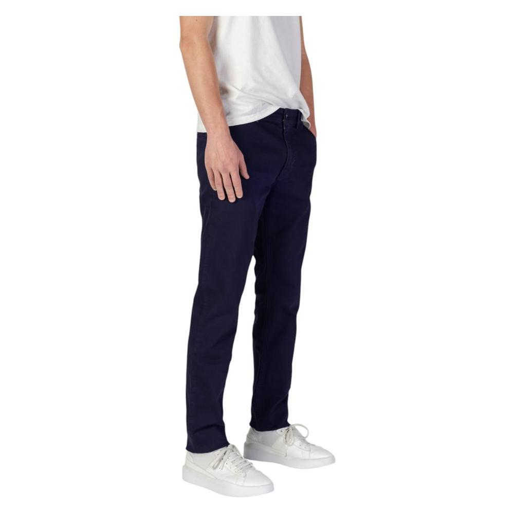 Hugo Boss Blue Cotton Jeans & Pant Hugo Boss Gray