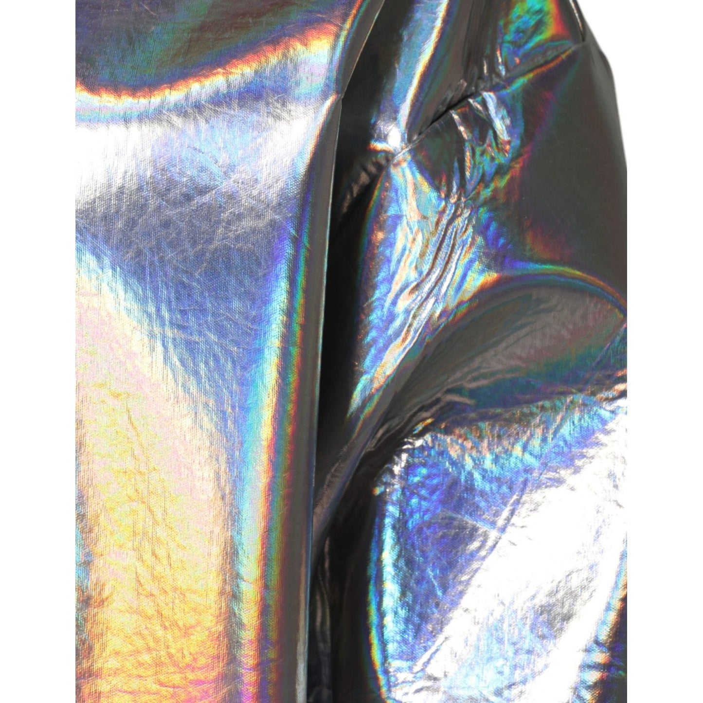 Dolce & Gabbana Silver Iridescent Full Zip Men Bomber Jacket Dolce & Gabbana Dark Slate Gray