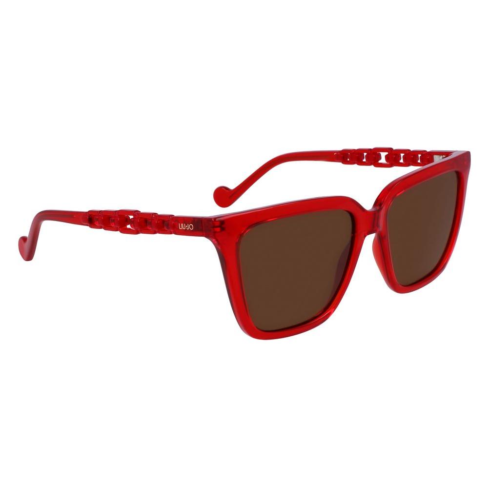 Liu Jo Red Injected Sunglasses Liu Jo Saddle Brown