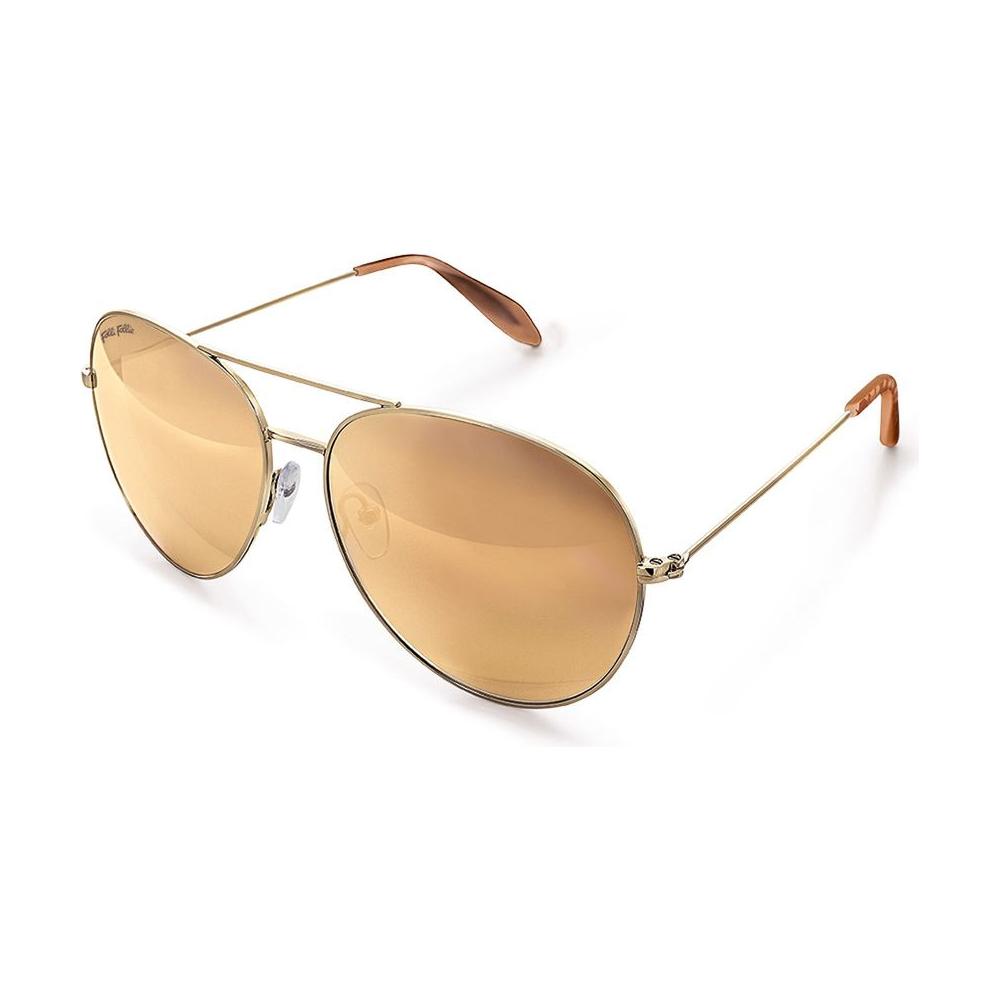 Folli Follie Gold Metal Sunglasses Folli Follie Tan