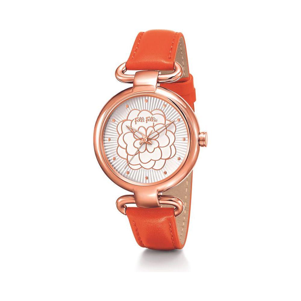 Folli Follie Orange Leather Watch Folli Follie Wheat