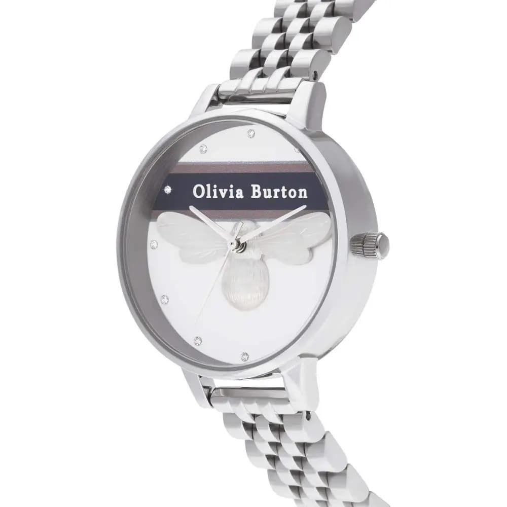 Olivia Burton Silver Steel Watch Olivia Burton Light Gray