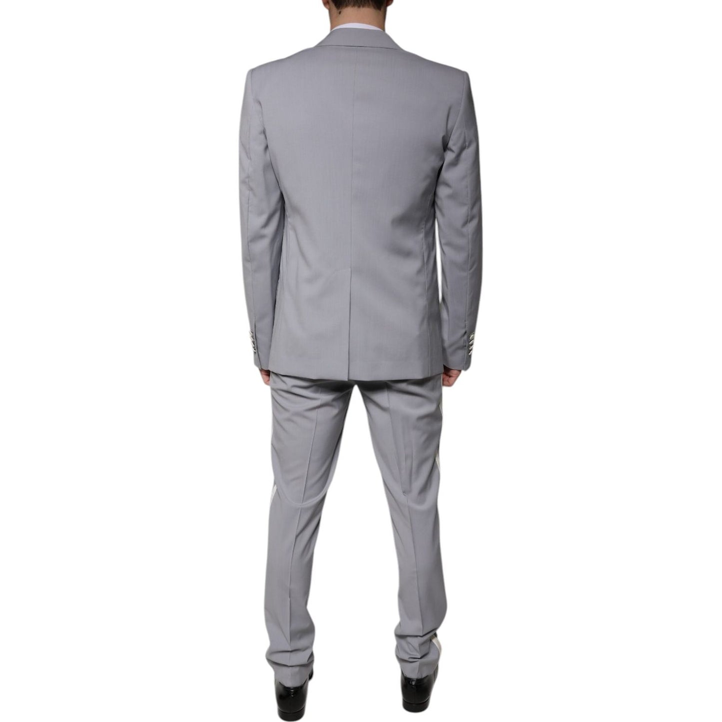 Dolce & Gabbana Gray Wool 3 Piece Slim Fit Formal Suit Dolce & Gabbana Light Slate Gray