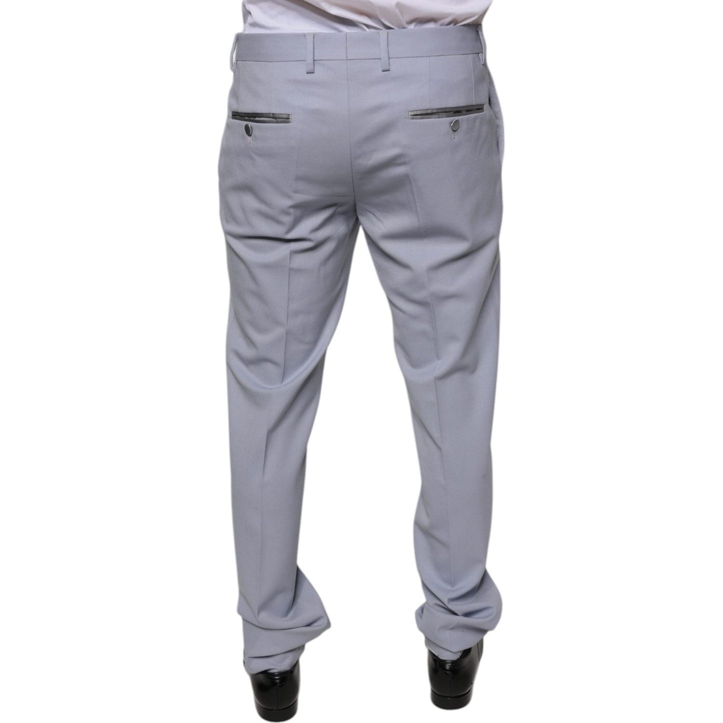 Dolce & Gabbana Light Gray Wool Formal Dress Pants Dolce & Gabbana Light Slate Gray