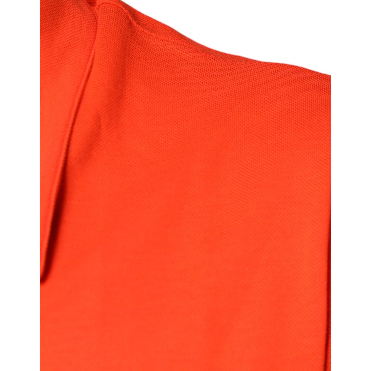 Dolce & Gabbana Orange Cotton Button Down Casual Polo Shirt Dolce & Gabbana Orange Red