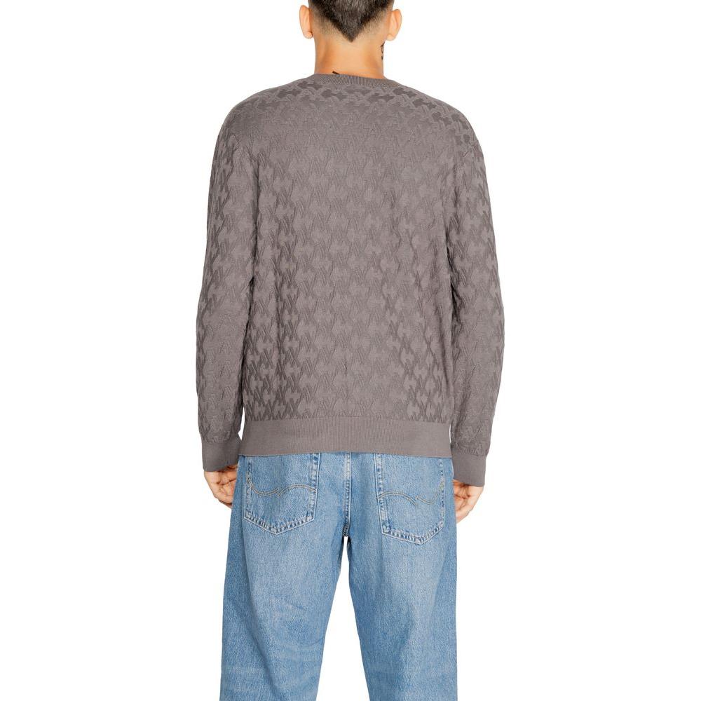 Armani Exchange Gray Viscose T-Shirt Armani Exchange Light Slate Gray