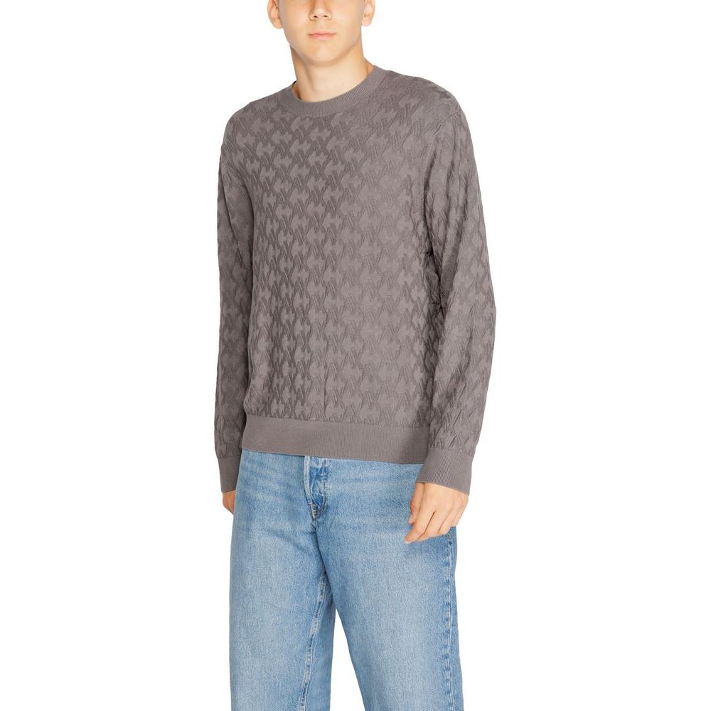 Armani Exchange Gray Viscose T-Shirt Armani Exchange Light Slate Gray