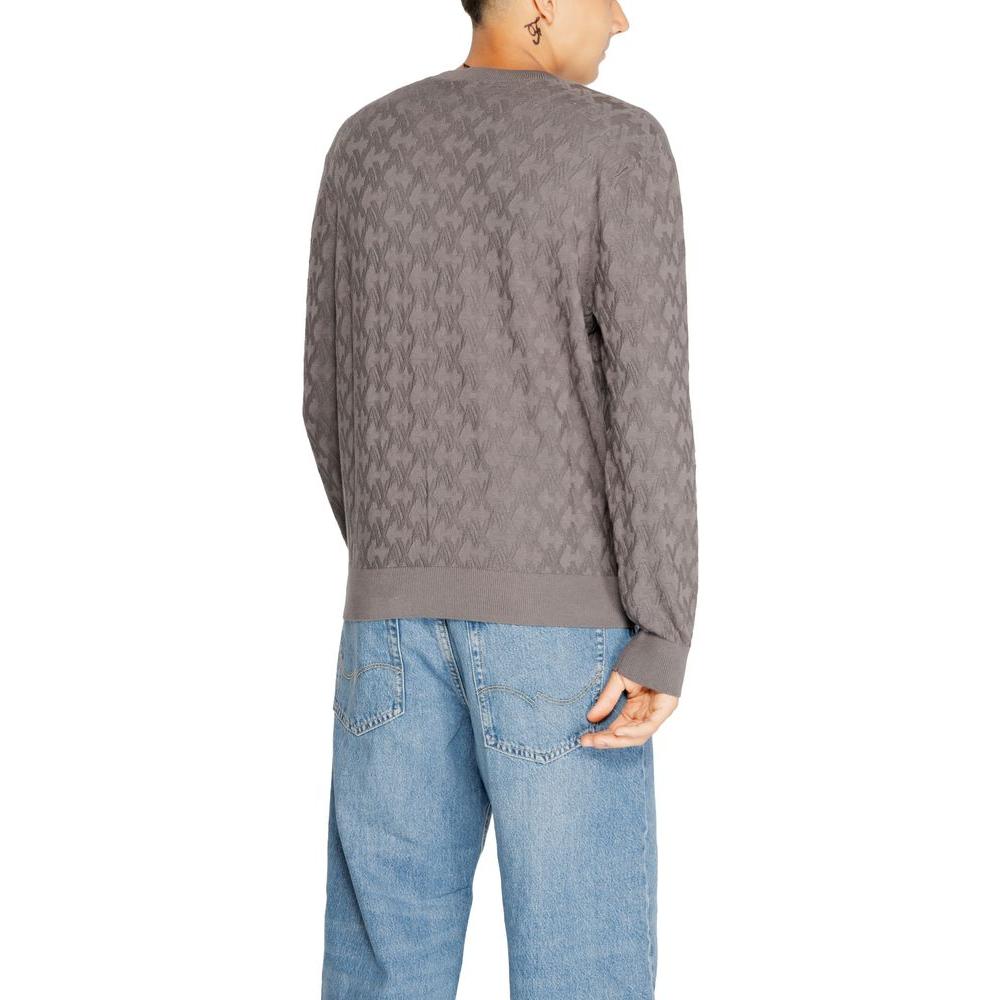 Armani Exchange Gray Viscose T-Shirt Armani Exchange Light Slate Gray