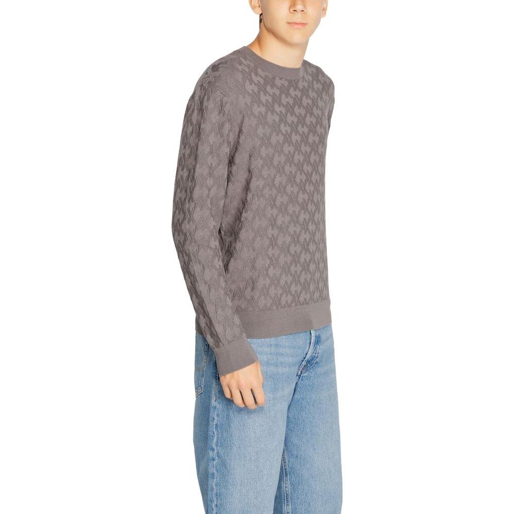 Armani Exchange Gray Viscose T-Shirt Armani Exchange Light Slate Gray