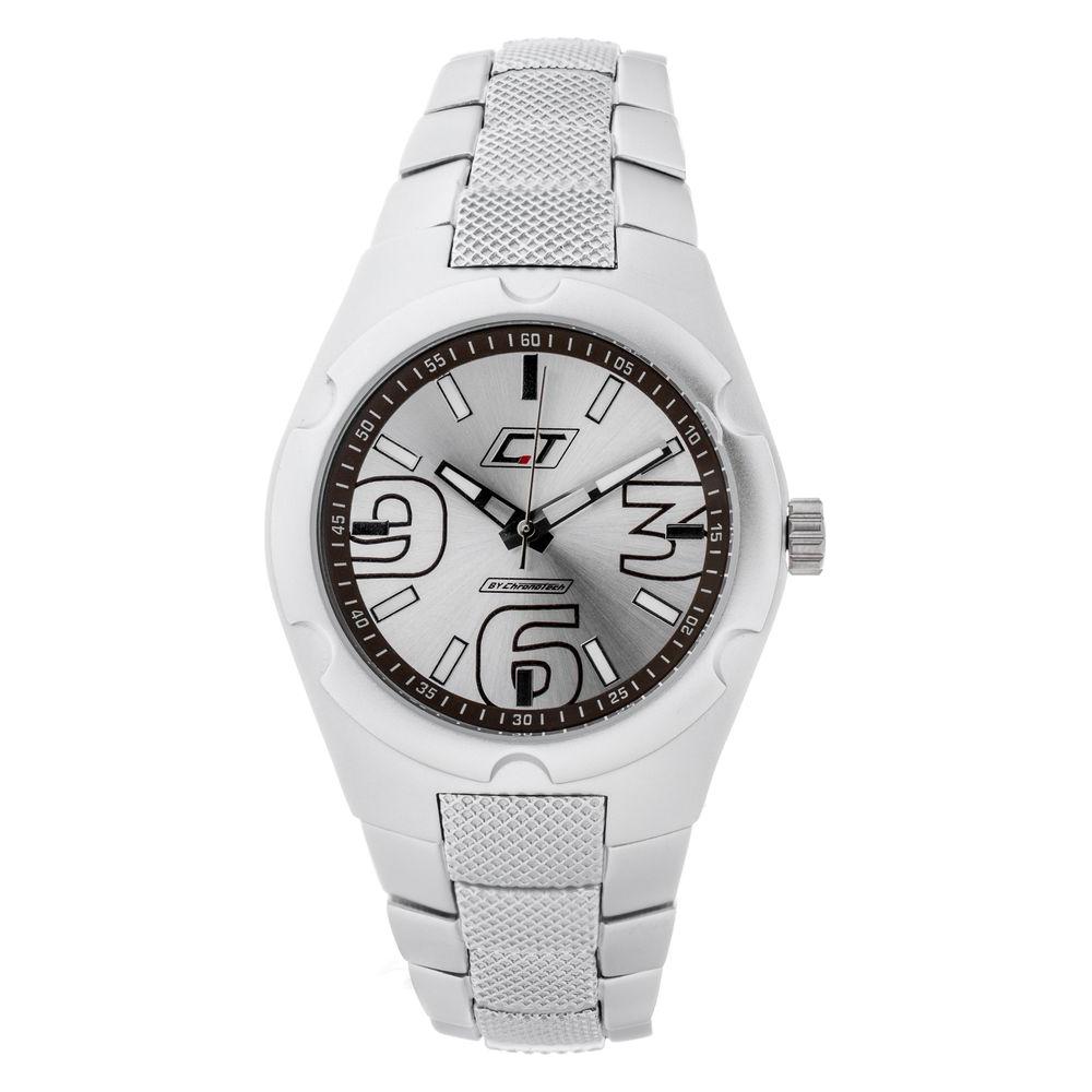 Chronotech Silver Steel Watch Chronotech Light Gray