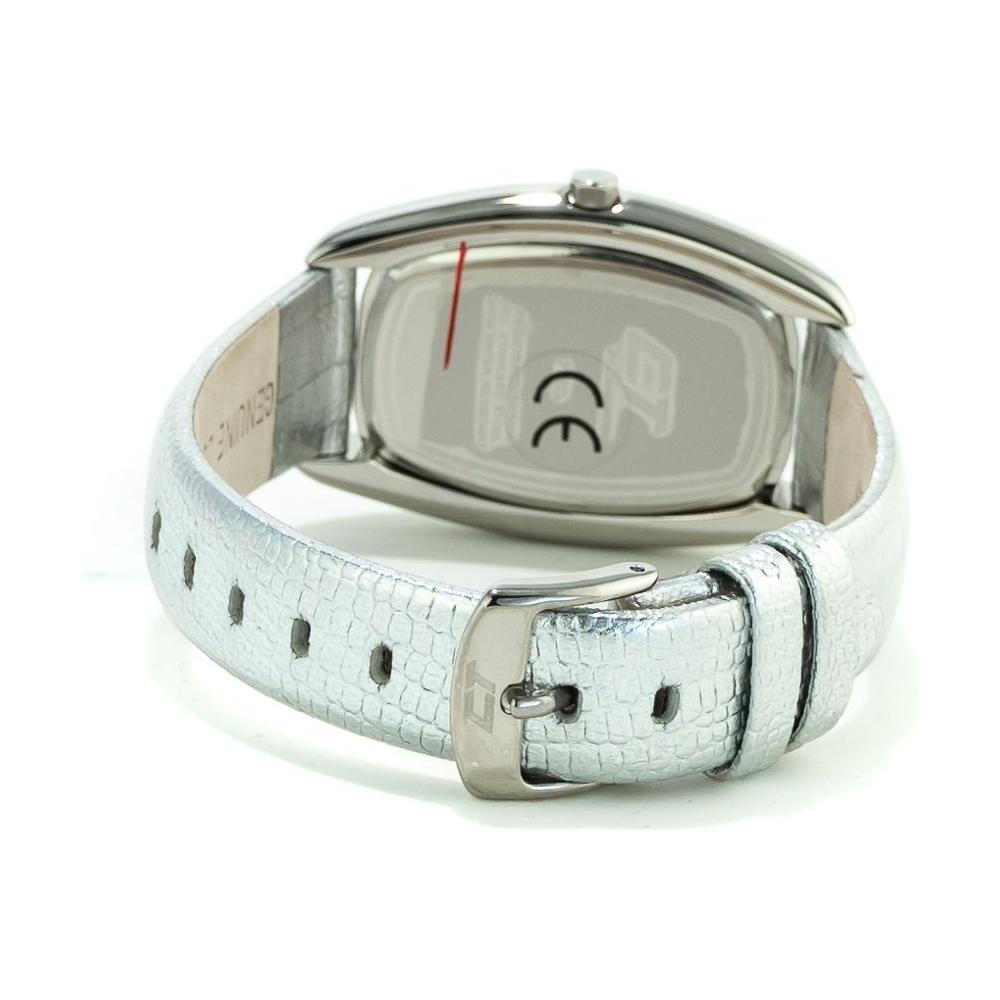 Chronotech Silver Leather Watch Chronotech Gray