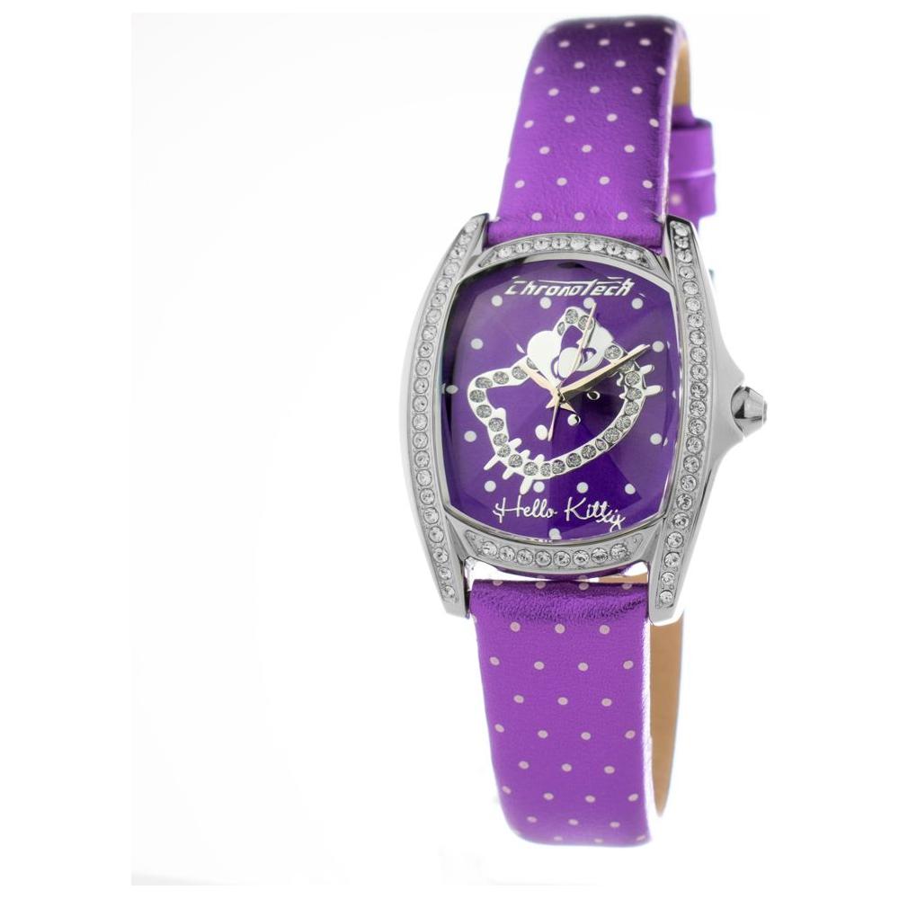 Chronotech Purple Leather Watch Chronotech Slate Gray