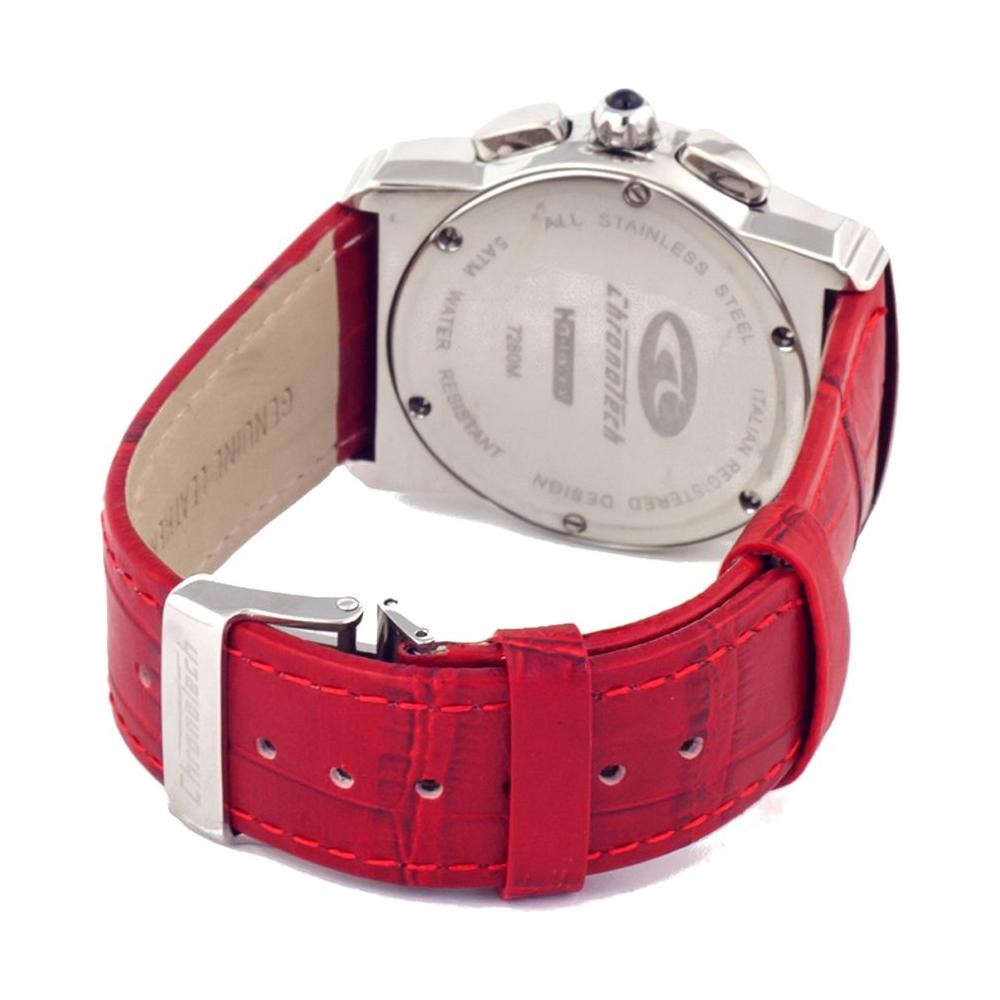 Chronotech Red Leather Watch Chronotech Gray