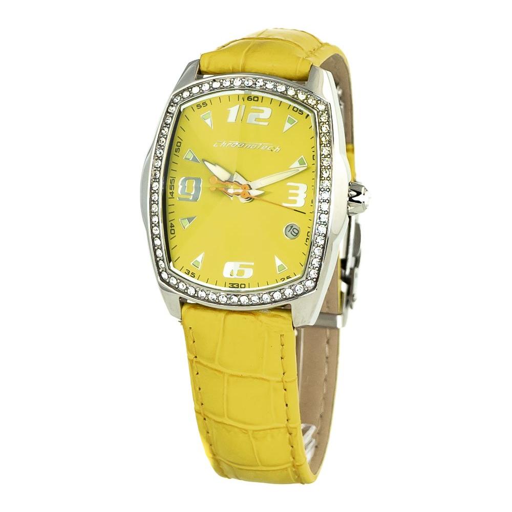 Chronotech Yellow Leather Watch Chronotech Dark Khaki