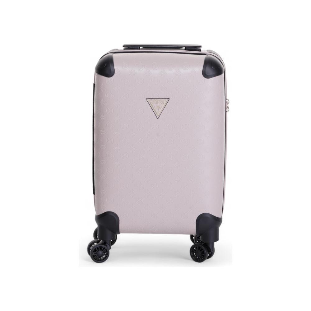 Guess Pink Polyethylene Luggage And Travel Guess Light Gray