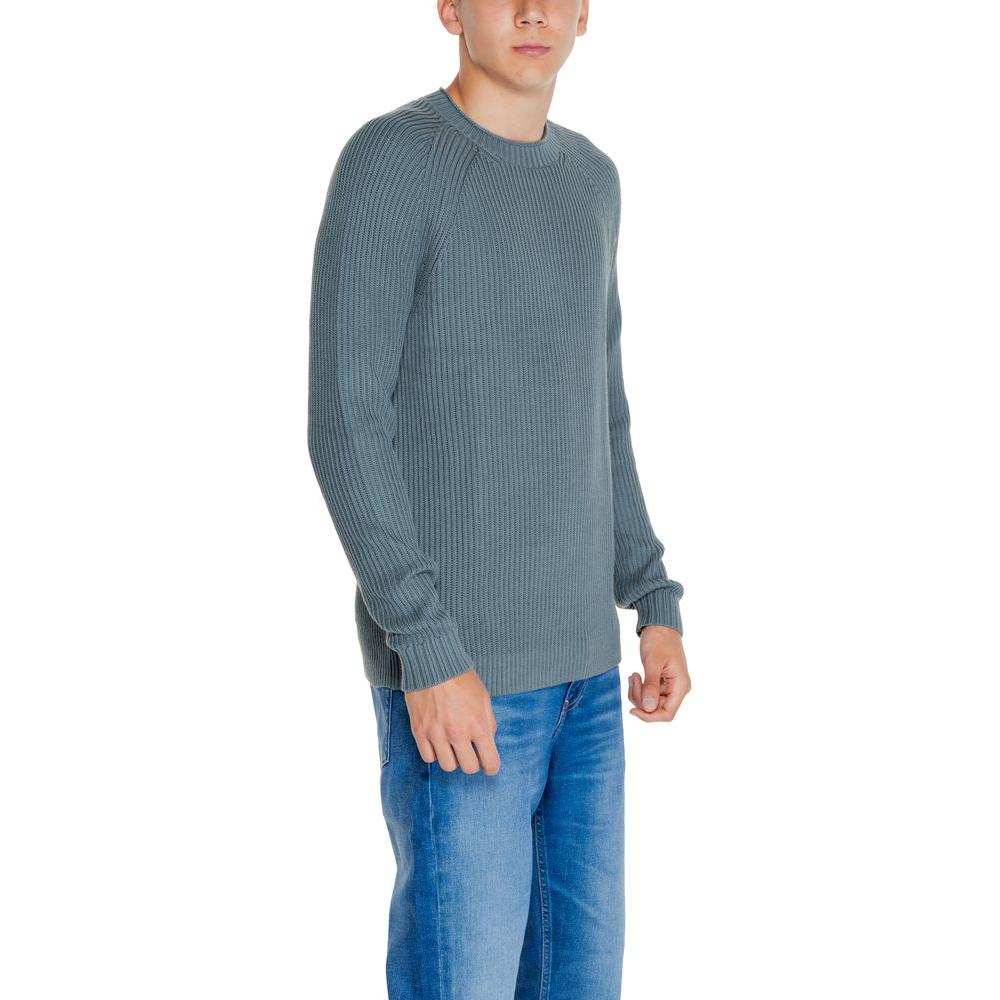 Calvin Klein Jeans Green Organic Cotton Sweater Calvin Klein Jeans Slate Gray