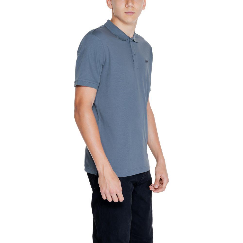 Calvin Klein Gray Cotton Polo Shirt Calvin Klein Slate Gray