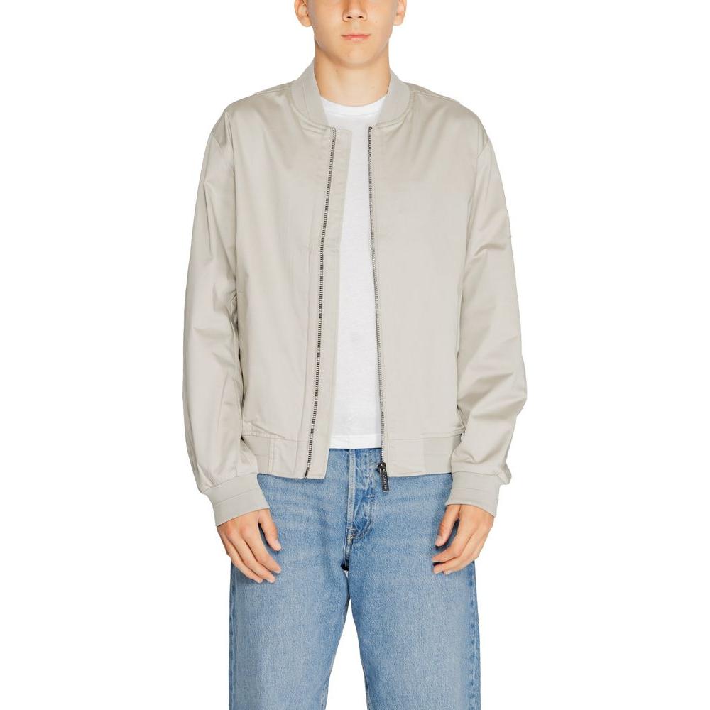 Calvin Klein Gray Organic Cotton Jacket Calvin Klein Gray