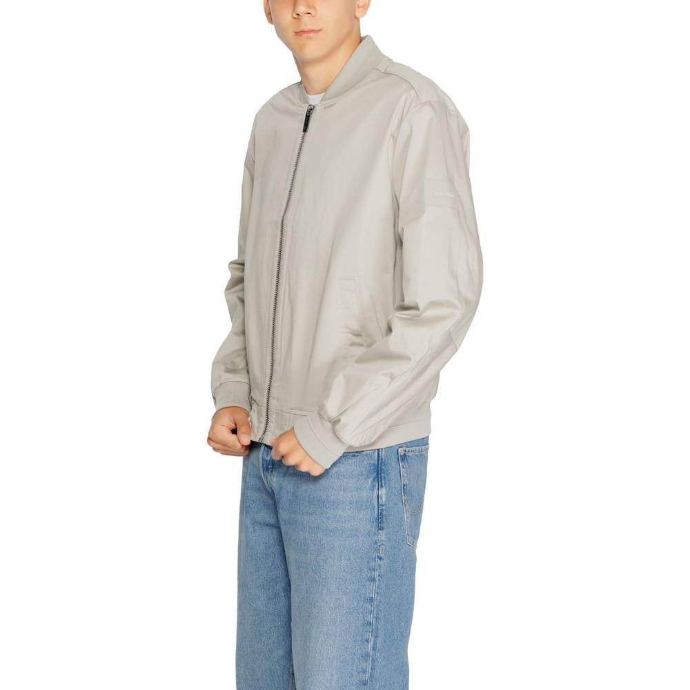 Calvin Klein Gray Organic Cotton Jacket Calvin Klein Gray