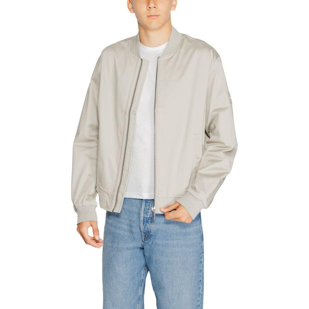 Calvin Klein Gray Organic Cotton Jacket Calvin Klein Gray