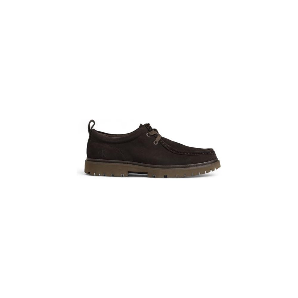 Calvin Klein Brown Suede Leather Casual Calvin Klein Dark Slate Gray