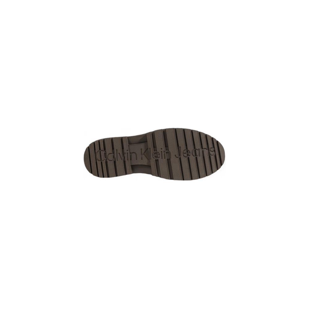 Calvin Klein Brown Suede Leather Casual Calvin Klein Dark Slate Gray