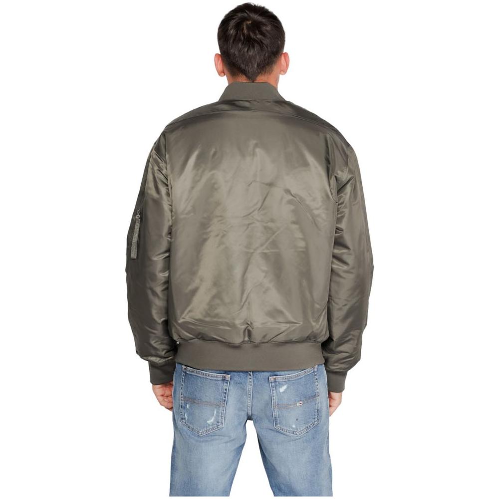 Calvin Klein Jeans Gray Polyamide Jacket Calvin Klein Jeans Slate Gray