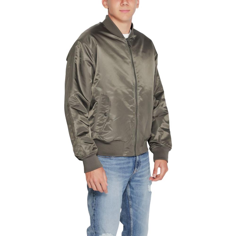 Calvin Klein Jeans Gray Polyamide Jacket Calvin Klein Jeans Dim Gray