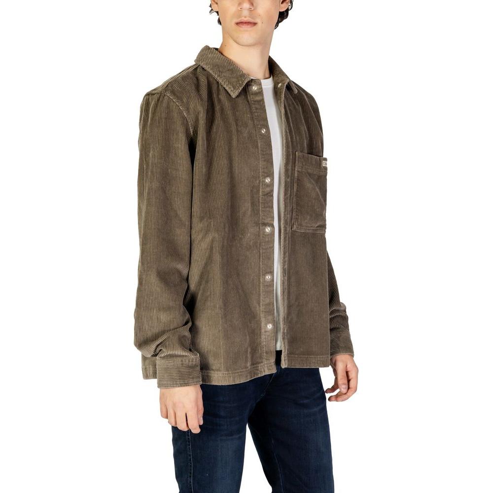 Calvin Klein Jeans Gray Cotton Shirt Calvin Klein Jeans Dim Gray