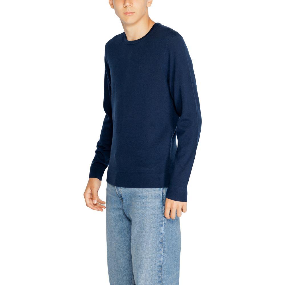 Calvin Klein Blue Recycled Wool T-Shirt Calvin Klein Midnight Blue