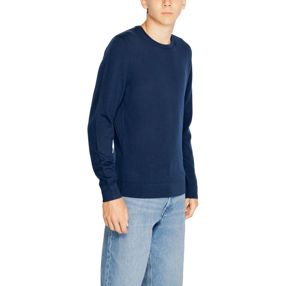 Calvin Klein Blue Recycled Wool T-Shirt Calvin Klein Gray