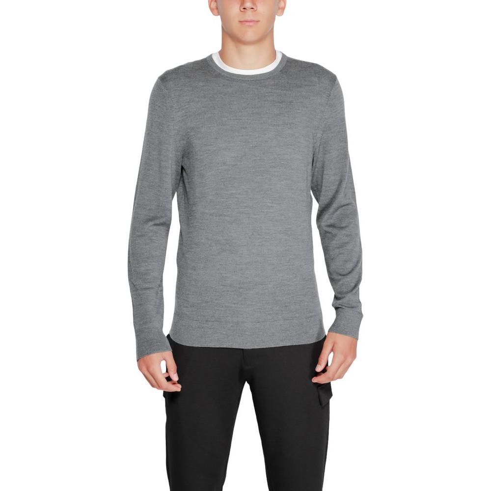 Calvin Klein Gray Recycled Wool T-Shirt Calvin Klein Slate Gray