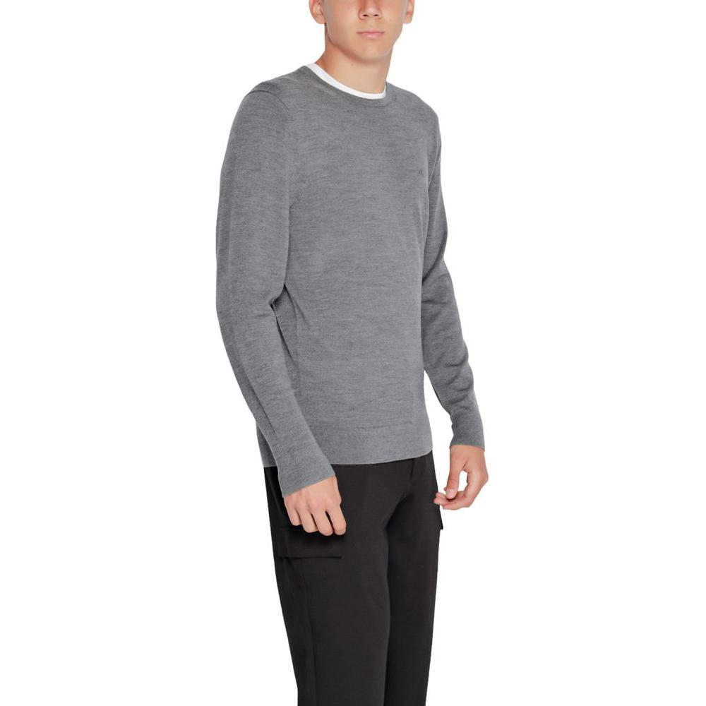 Calvin Klein Gray Recycled Wool T-Shirt Calvin Klein Slate Gray