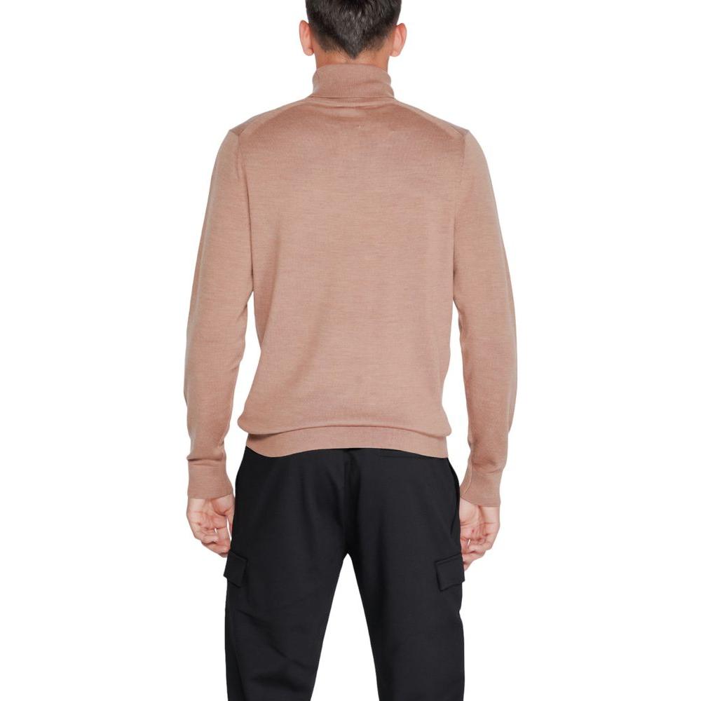 Calvin Klein Beige Wool Sweater Calvin Klein Rosy Brown