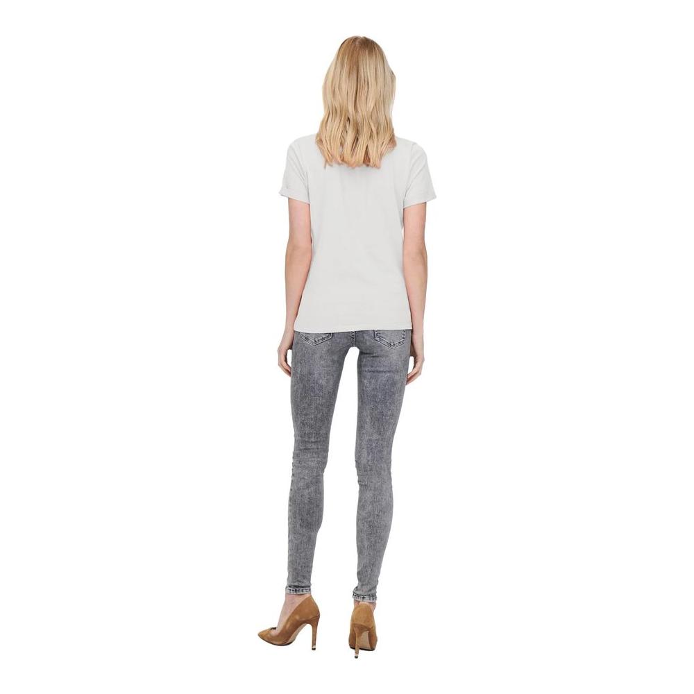 Only White Cotton Tops & T-Shirt Only Rosy Brown