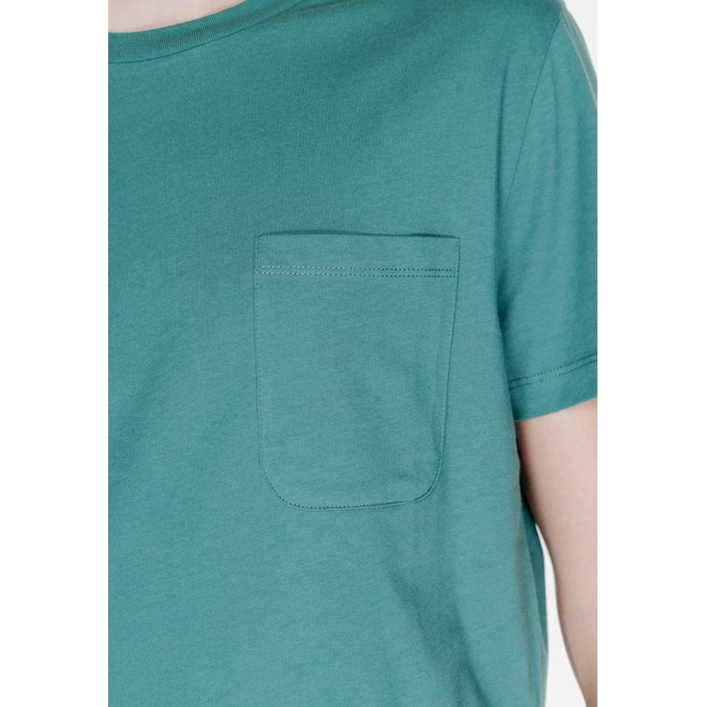 Peuterey Green Cotton T-Shirt Peuterey Cadet Blue