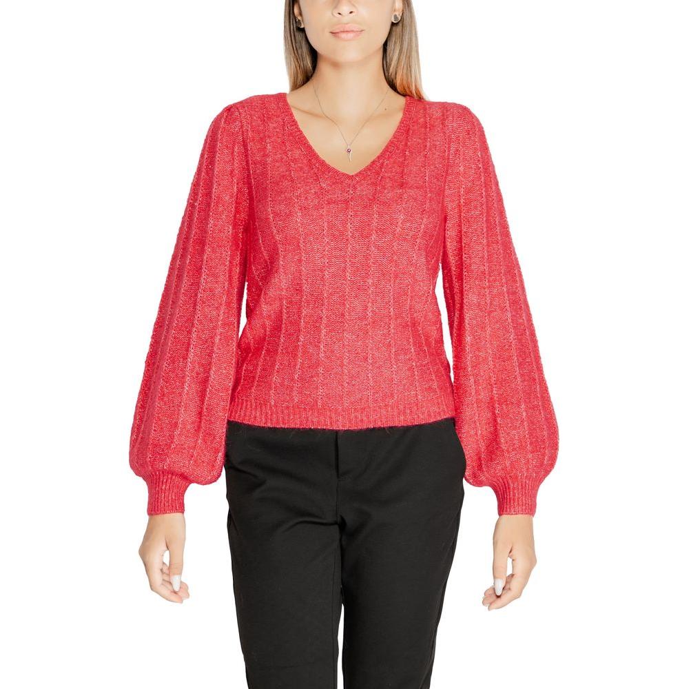 Guess Pink Polyester Sweater Guess Tomato