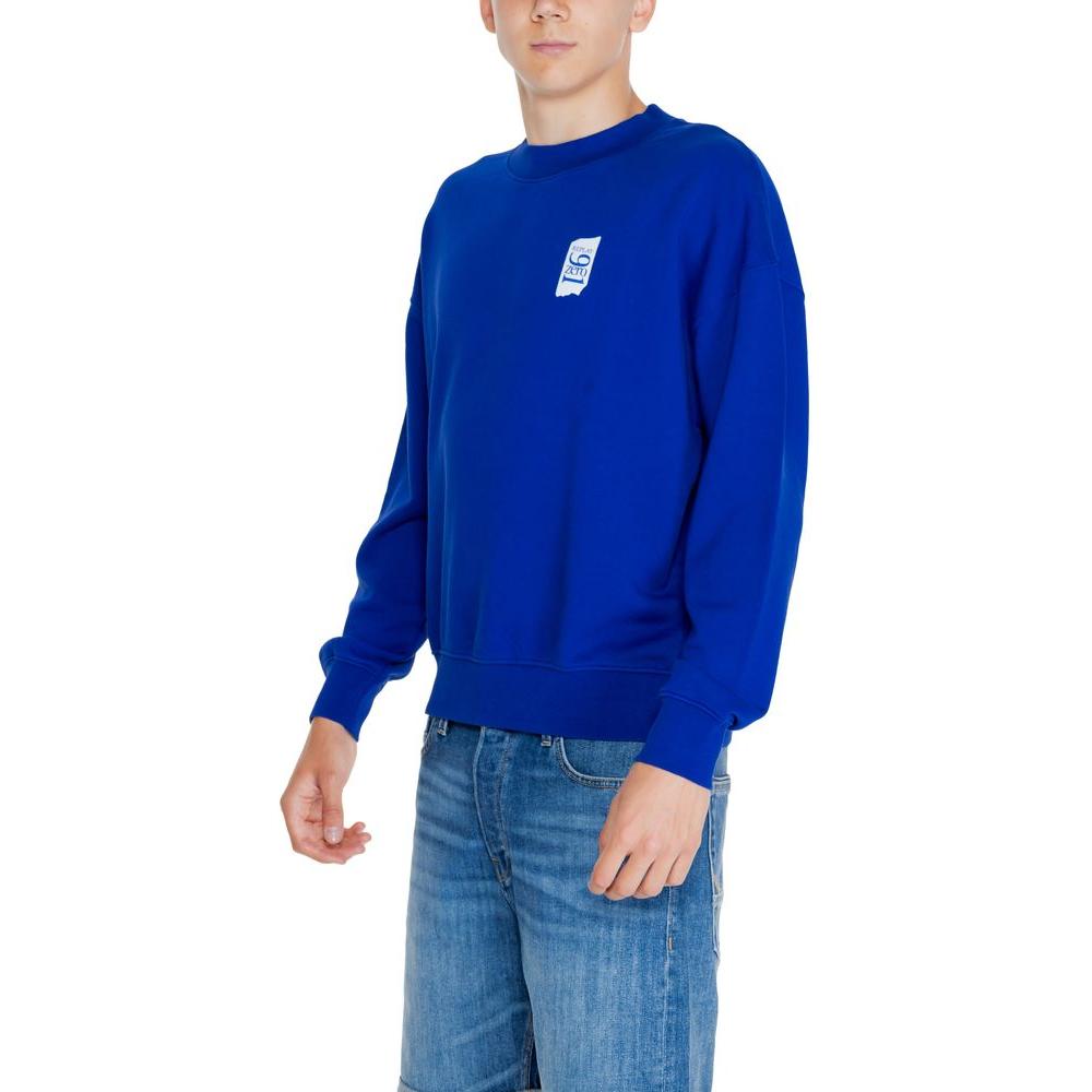 Replay Blue Cotton Sweater Replay Midnight Blue