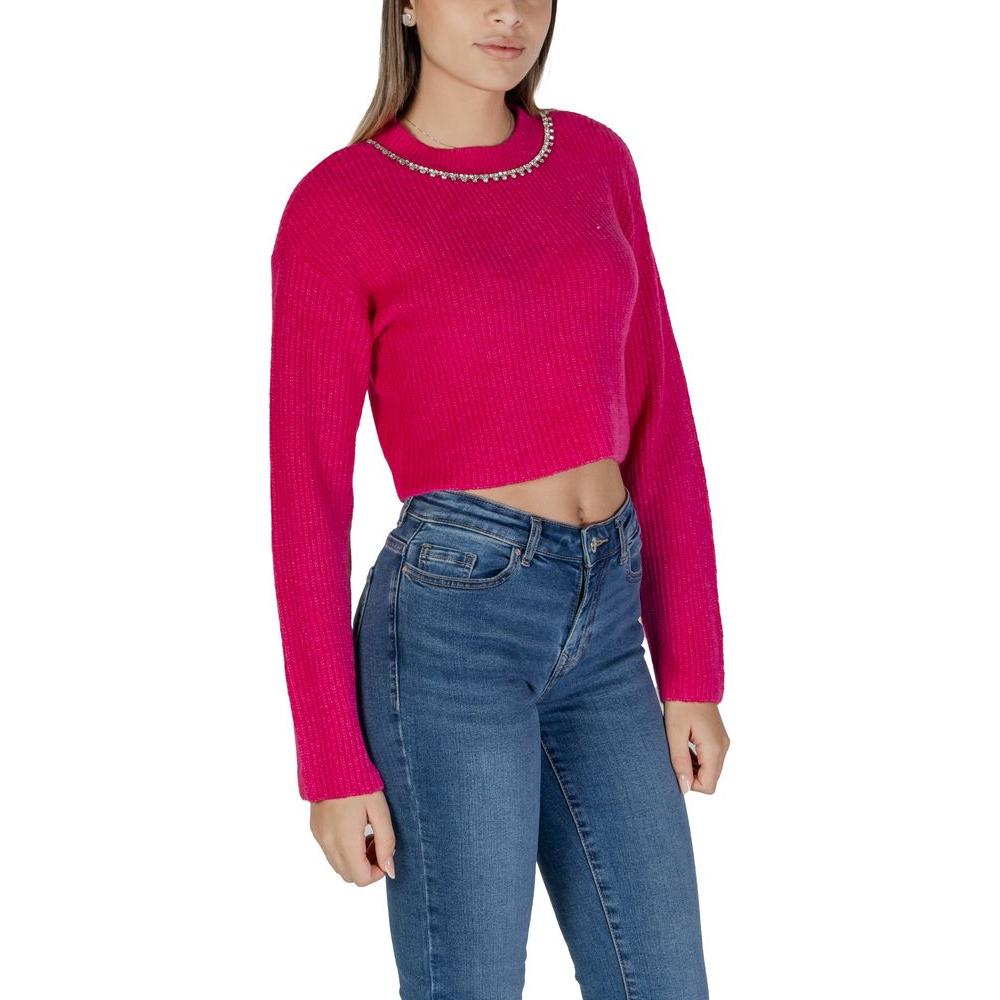 Only Pink Recycled Polyester Sweater Only Dark Slate Gray