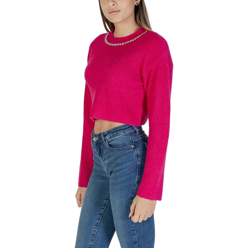 Only Pink Recycled Polyester Sweater Only Dark Slate Gray