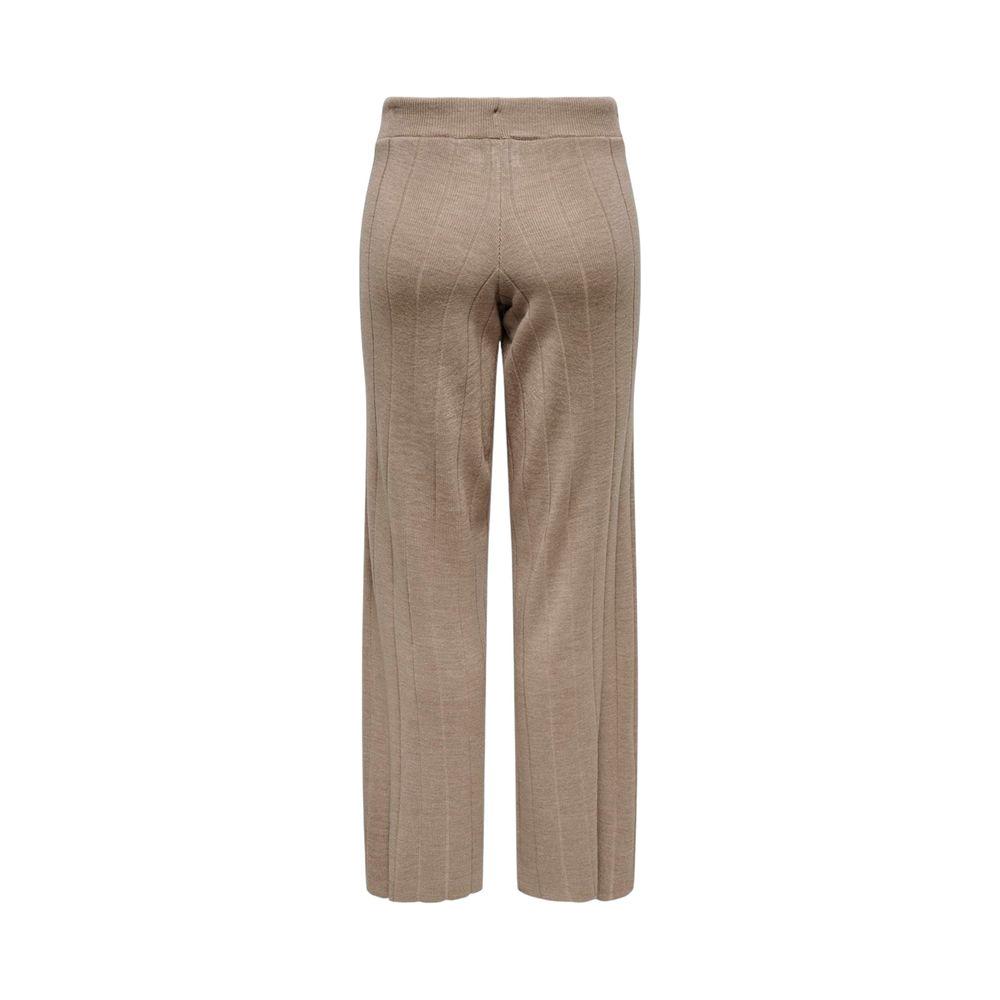 Only Beige Acrylic Jeans & Pant Only Rosy Brown