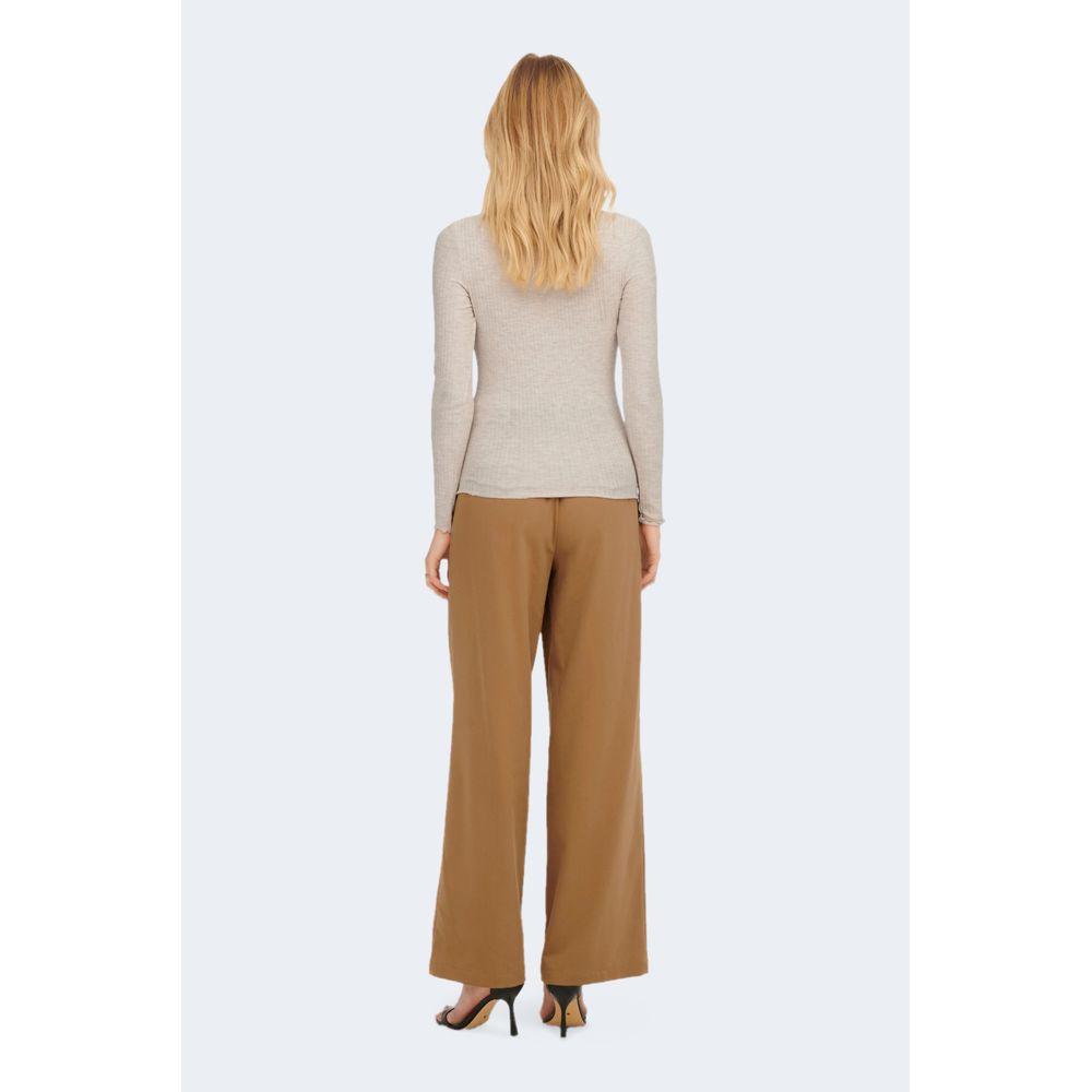 Only Beige Polyester Sweater Only Sienna